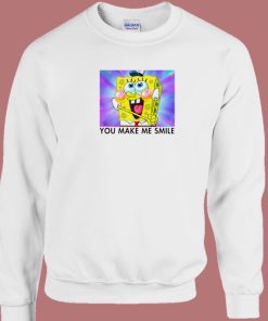 Spongebob You Make Me Smile 80s Sweatshirt