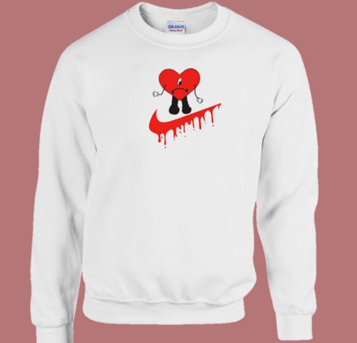 Bad Bunny Nike Sad Heart Parody Sweatshirt