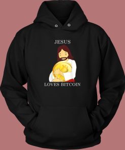 Jesus Love Bitcoin Funny Hoodie Style On Sale