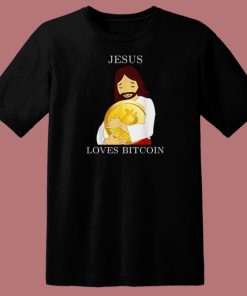 Jesus Love Bitcoin Funny T Shirt Style On Sale