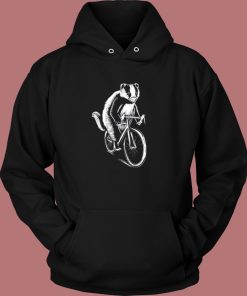 Badger On A Bicycle Hoodie Style On Sale