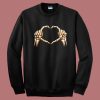 Hands Heart Skeleton Sweatshirt On Sale