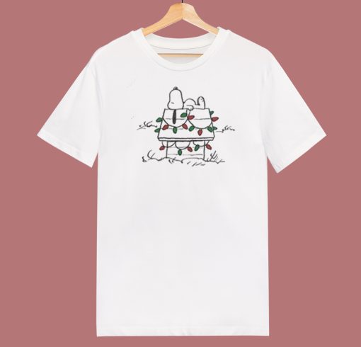 Snoopy Doghouse Christmas Light T Shirt Style