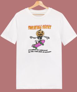Sweating Sucks Pumpkin Skateboard T Shirt Style