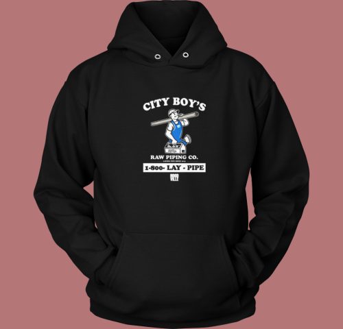 City Boys Raw Piping Hoodie Style