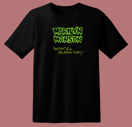 Marilyn Manson Portrait Logo T Shirt Style