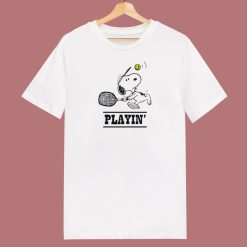 Snoopy Playing Tennis T Shirt Style