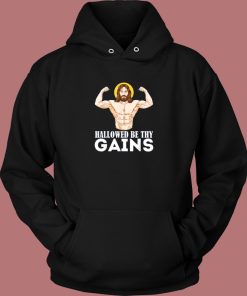 Hallowed Be Thy Gains 80s Hoodie Style