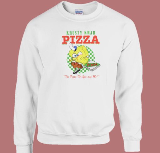 Spongebob Krusty Krab Pizza 80s Sweatshirt