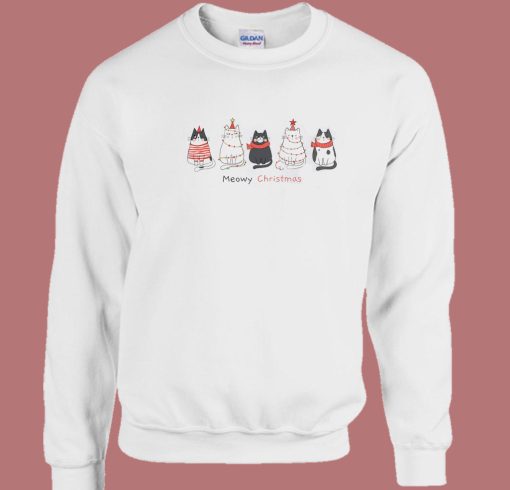 Funny Meowy Christmas Sweatshirt