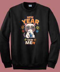 New Year New Meh Funny Cats Sweatshirt
