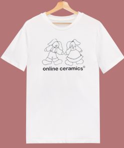 Online Ceramics Bunny Logo T Shirt Style