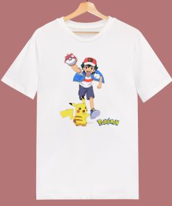 Pikachu and Ash Ketchum T Shirt Style