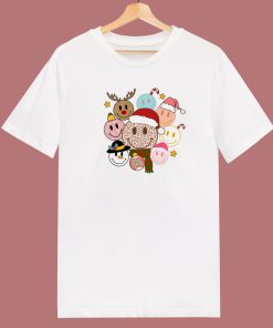 Retro Smiley Face Christmas T Shirt Style