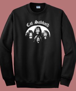 Sabbath Cat Funny 80s Sweatshirt