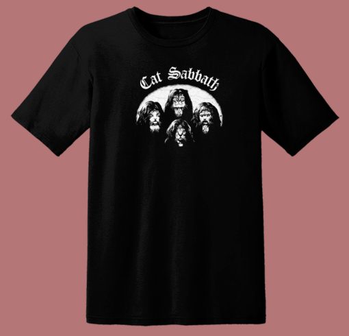 Sabbath Cat Funny 80s T Shirt Style