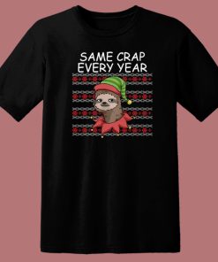 Sloth Santa Hat Christmas T Shirt Style