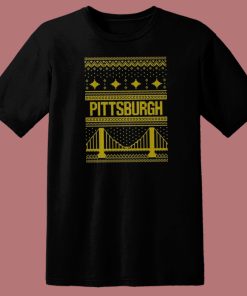 Ugly Pittsburgh Merry Christmas T Shirt Style
