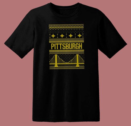 Ugly Pittsburgh Merry Christmas T Shirt Style