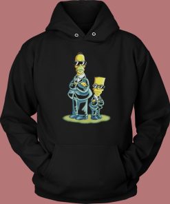 The Simpsons Men in Black Hoodie Style