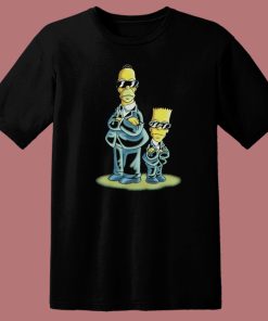 The Simpsons Men in Black T Shirt Style