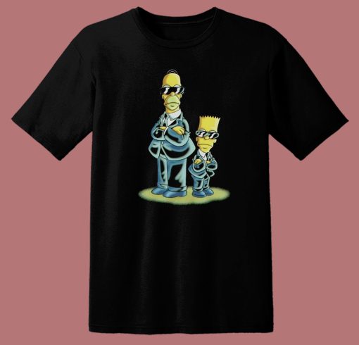 The Simpsons Men in Black T Shirt Style
