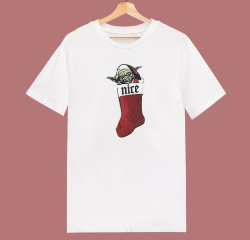 Yoda Nice Christmas Stocking T Shirt Style