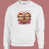 Cute Sloth Heart Valentines Day Sweatshirt