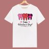 Three Teeth Heart Valentines T Shirt Style