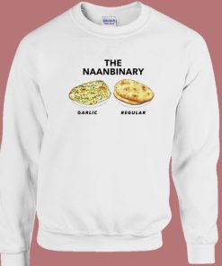 The Naanbinary Garlic Regular Funny Sweatshirt
