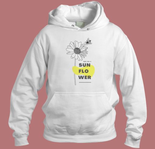 Bee On A Sunflower Funny Hoodie Style