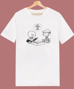 Peanuts No Music No Life On Sale T Shirt Style