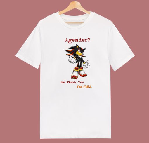 Sonic Shadow Agender No Thank You T Shirt Style