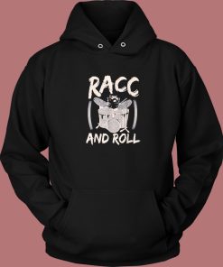 Racc and Roll Raccoon Drum Hoodie Style