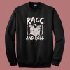 Racc and Roll Raccoon Drum Sweatshirt