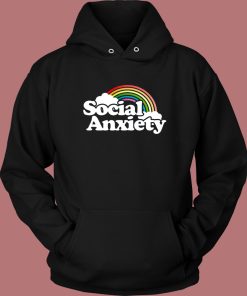 Social Anxiety Rainbow Hoodie Style