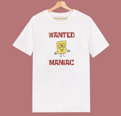 SpongeBob Wanted Maniac T Shirt Style