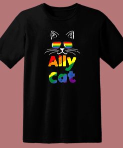 Ally Cat Pride Month T Shirt Style