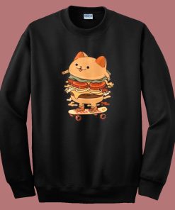 Burger Cat Is Skater Sweatshirt