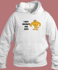 Garfield I Hate Mondays And Cops Hoodie Style