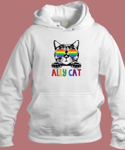 Pride Ally Cat Hoodie Style