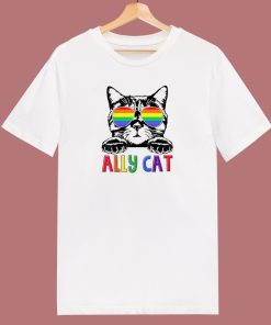 Pride Ally Cat T Shirt Style