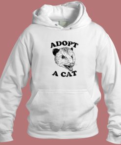 Adopt A Cat Possum Hoodie Style