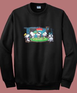 Snoopy Friends Playing Poker Sweatshirt