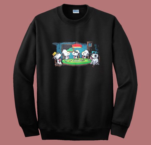 Snoopy Friends Playing Poker Sweatshirt