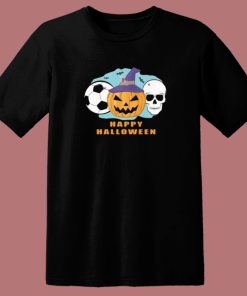 Soccer Halloween Spooky Skull T Shirt Style