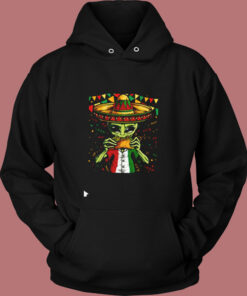 Alien Eating Taco Vintage Hoodie