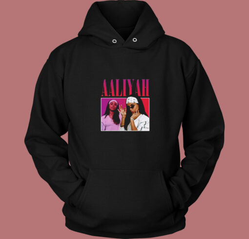 Awesome Vintage Retro Aaliyah 90s Rapper Vintage Hoodie