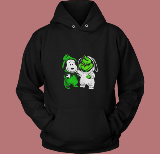 Baby Snoopy And Baby Grinch Vintage Hoodie