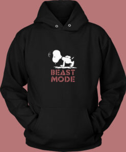 Beast Mode Gym Training Mode On Try Hard Snoopy Vintage Hoodie